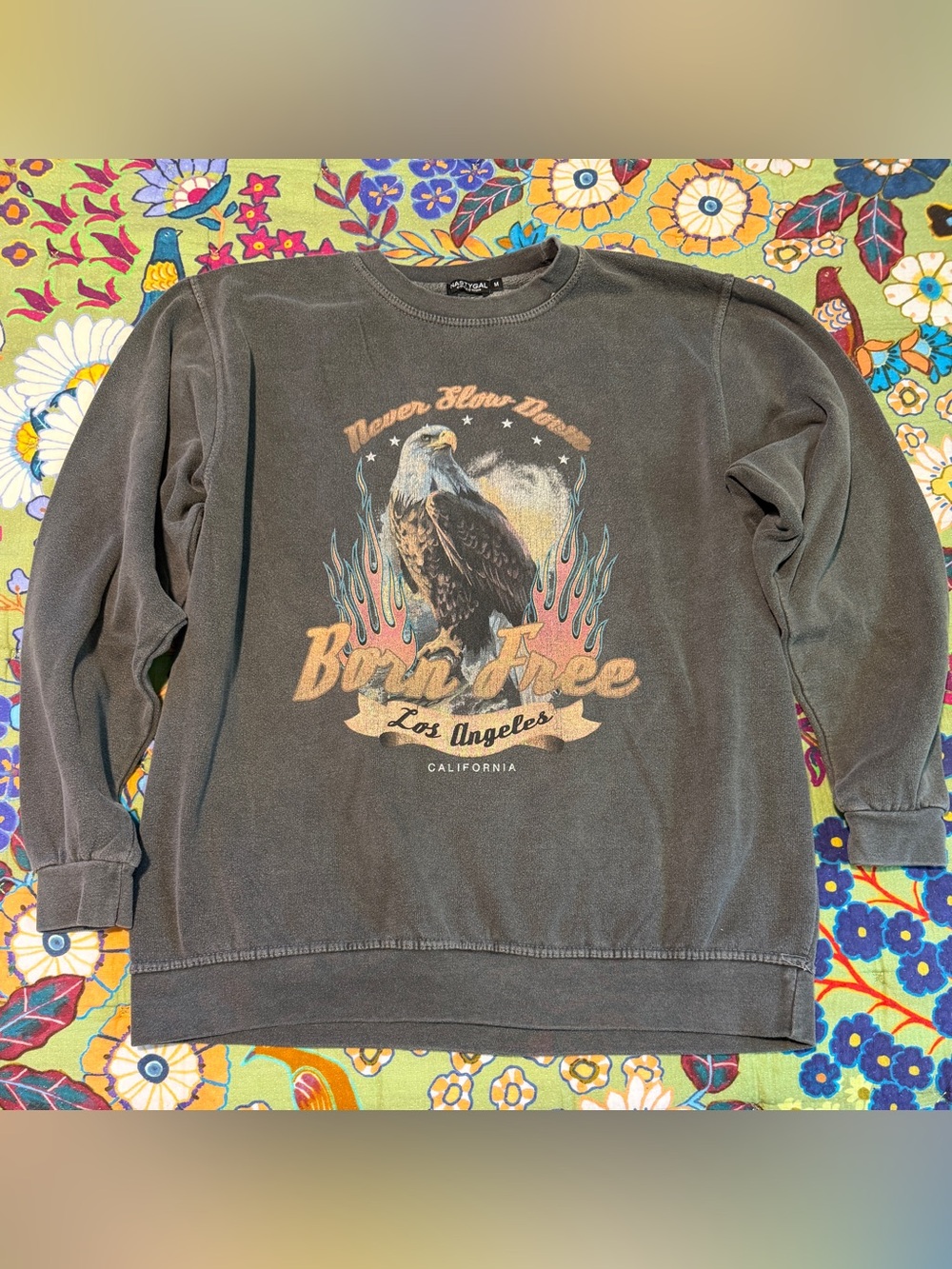 Women’s  'Born Free' Eagle Graphic Crewneck Sweatshirt